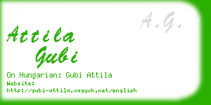 attila gubi business card